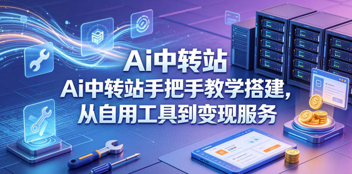 Ai中转站手把手教学搭建，从自用工具到变现服务-轻创资源网