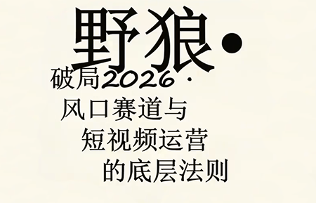 野狼团队·多平台实操运营课(更新4月)-轻创资源网