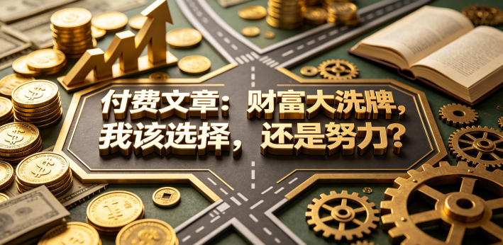 付费文章:财富大洗牌,我该选择,还是努力?-轻创资源网