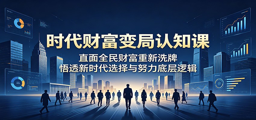 时代财富变局认知课：直面全民财富重新洗牌，悟透新时代选择与努力底层逻辑-轻创资源网