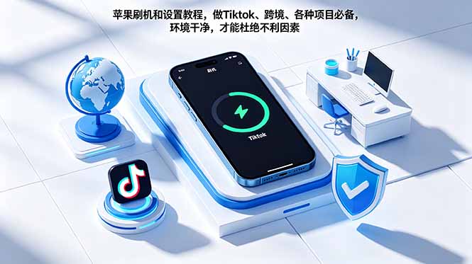 苹果刷机和设置教程，做Tiktok、跨境、各种项目必备，环境干净，才能杜绝不利因素-轻创资源网