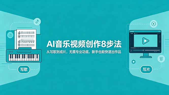 AI音乐视频创作8步法：从写歌到成片，无需专业功底，新手也能快速出作品-轻创资源网