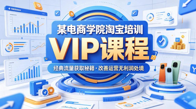 某电商学院淘宝培训VIP课程，各种经典有用的流量获取秘籍，改善运营产品没利润的处境(2026年5月)-轻创资源网