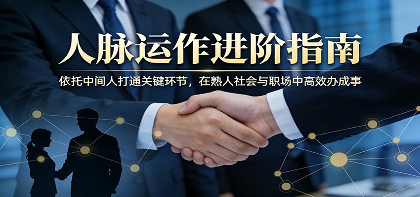 付费文章：人脉运作进阶指南，依托中间人打通关键环节，在熟人社会与职场中高效办成事-轻创资源网