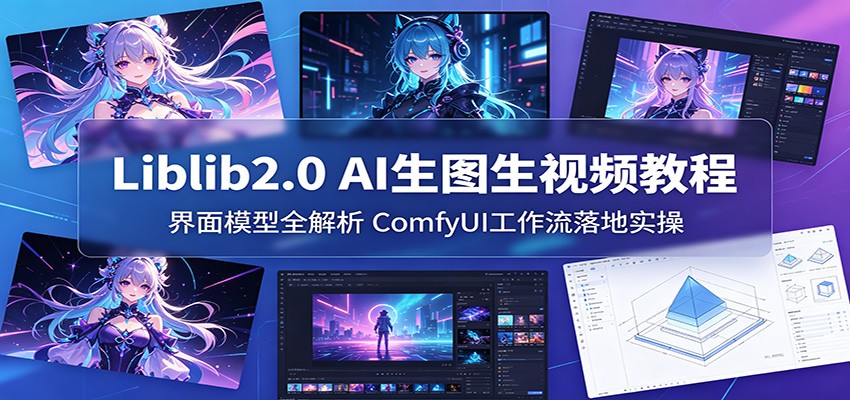 Liblib2.0 AI生图生视频教程：界面模型全解析，ComfyUI工作流落地实操-轻创资源网