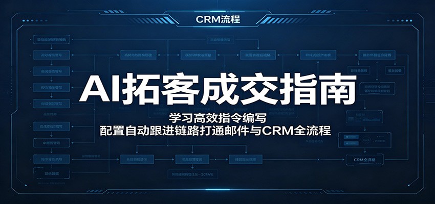 AI拓客成交指南：学习高效指令编写，配置自动跟进链路打通邮件与CRM全流程-轻创资源网