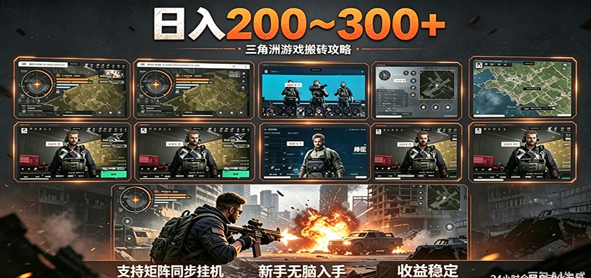 日入200~300+ 三角洲全自动搬砖项目，新手零门槛即可无脑入手-轻创资源网