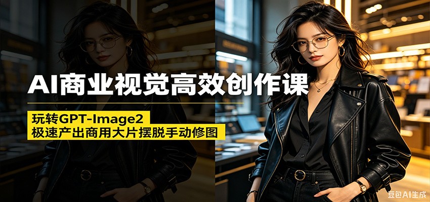 AI商业视觉高效创作课：玩转GPT-Image2，极速产出商用大片摆脱手动修图(更新)-轻创资源网