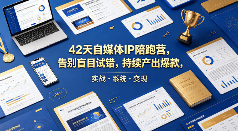 42天自媒体IP陪跑营，告别盲目试错，持续产出爆款，实战&middot;系统&middot;变现（更新2026）