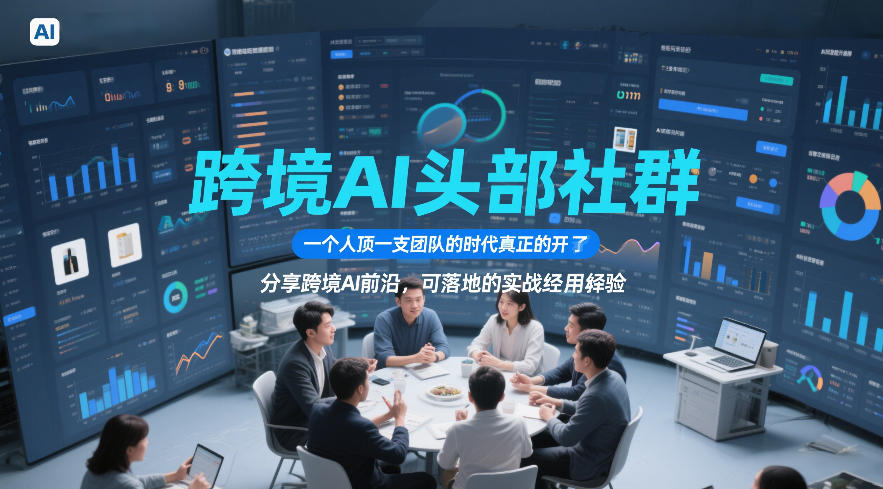 跨境AI头部社群，一个人顶一支团队的时代真正的开始了，分享跨境AI前沿，可落地的实战经验(更新5月23日)-轻创资源网