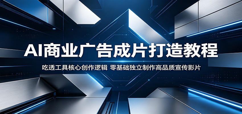 AI商业广告成片打造教程：吃透工具核心创作逻辑，零基础独立制作高品质宣传影片-轻创资源网
