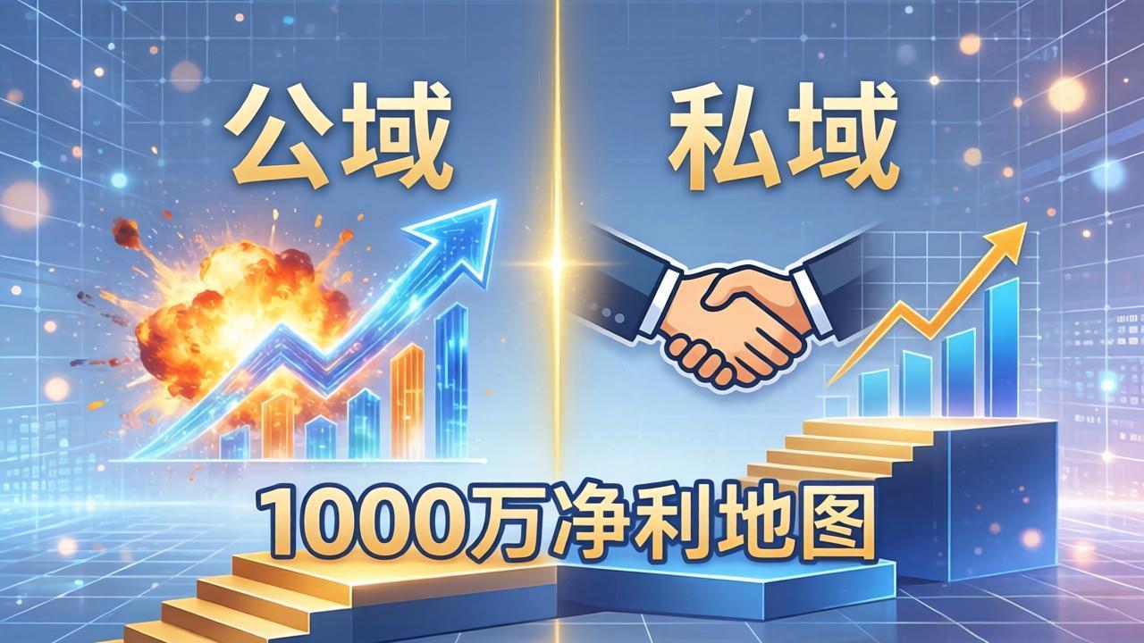 公域玩命出爆款，私域悄悄做成交：这套AI内训课，2026给你打通1000万净利的地图-轻创资源网