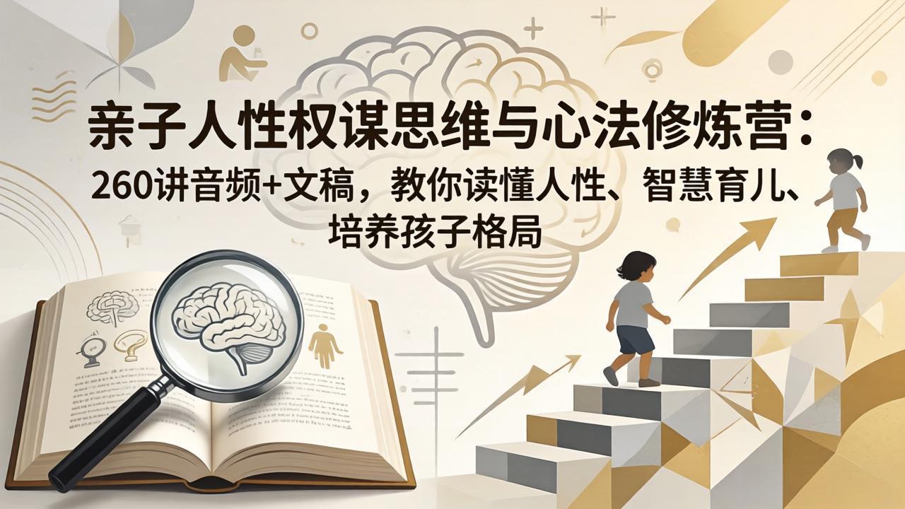 亲子人性权谋思维与心法修炼营：260讲音频+文稿，教你读懂人性、智慧育儿、培养孩子格局-轻创资源网
