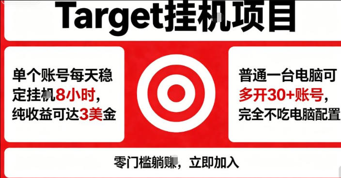 海外平台Target商品浏览曝光，24小时运行无需人工值守，日收益100美刀+电脑可多开【揭秘】-轻创资源网