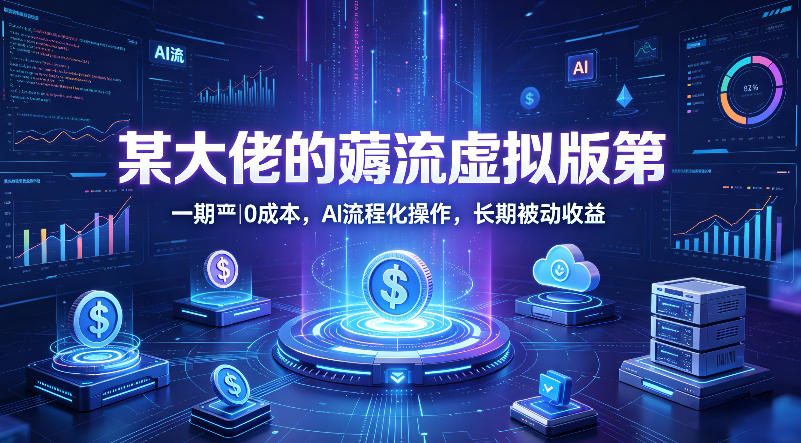 某大佬的薅流虚拟版第一期丨0成本，AI流程化操作，长期被动收益-轻创资源网