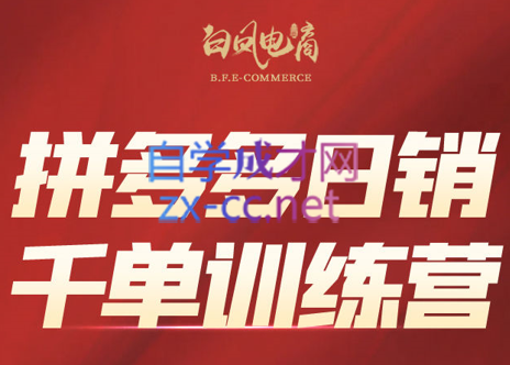 白凤电商·拼多多日销千单训练营(更新4月)-轻创资源网