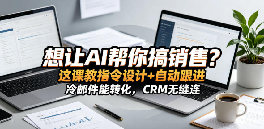想让AI帮你搞销售？这课教指令设计+自动跟进，冷邮件能转化，CRM无缝连！【原创双语字幕】-轻创资源网