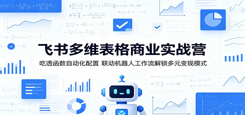 飞书多维表格商业实战营：吃透函数自动化配置，联动机器人工作流解锁多元变现模式-轻创资源网