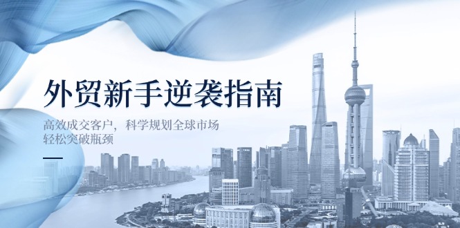 （14201期）外贸新手逆袭指南：高效成交客户，科学规划全球市场，轻松突破瓶颈-轻创资源网