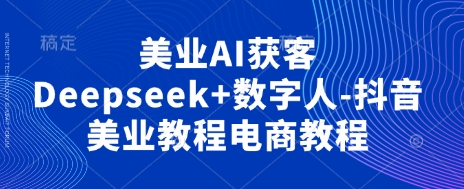 美业AI获客Deepseek+数字人-抖音美业教程电商教程-轻创资源网